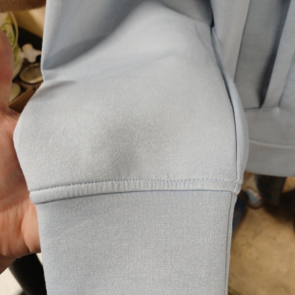 American Eagle Outfitters Men's Light Blue Hoodie with Subtle Logo - Picture 6 of 10